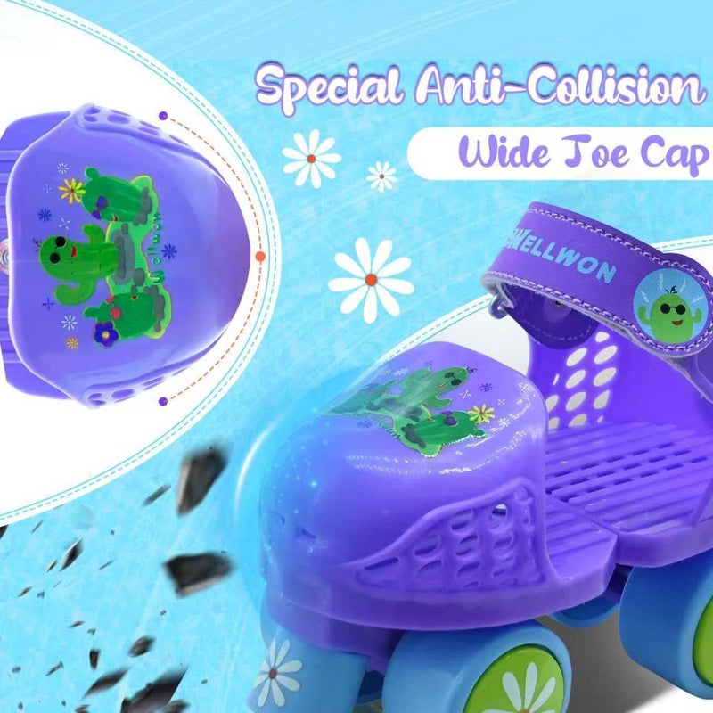 WELLWON Kids Roller Skate for Girls Boys Ages 2-5 Years Old, Adjustable Toddler Rollerskates, Children Beginner Roller Skate - Image 5